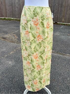 Vintage Floral Maxi Skirt Deadstock 90s Skirt